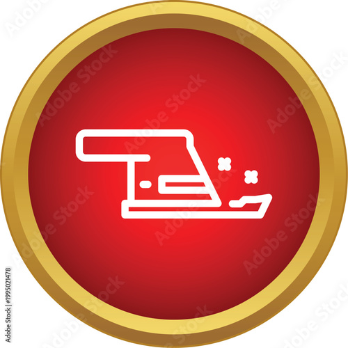 Woodworking planer outline icon for carpentry and construction tools