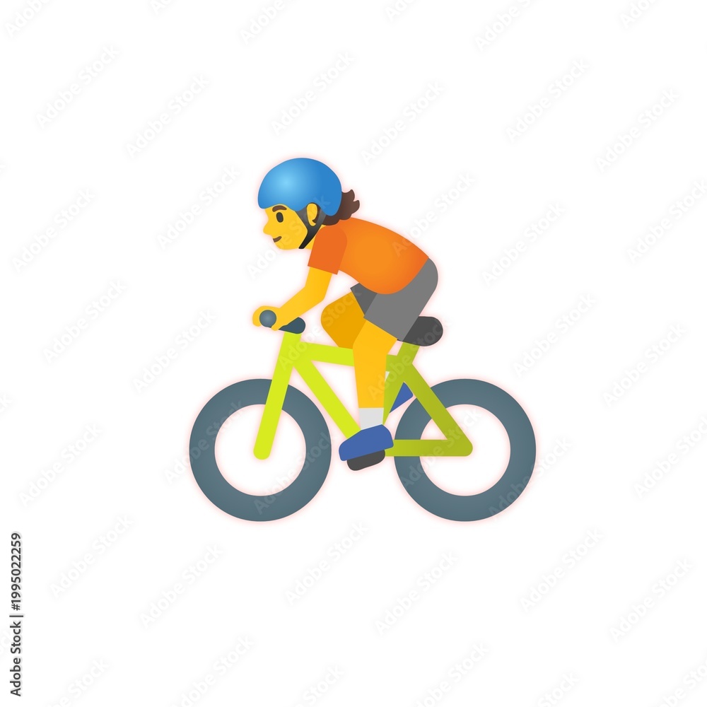 Naklejka premium Boy riding bike image 