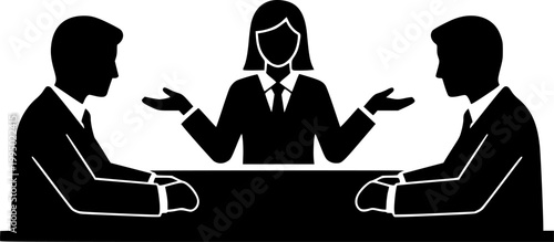 Mediator icon vector silhouette illustration isolated on white background
