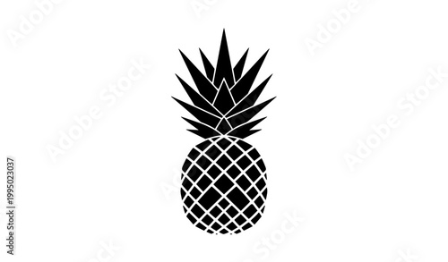 SEO Title
Minimal black pineapple silhouette tropical vector icon modern fruit graphic design isolated