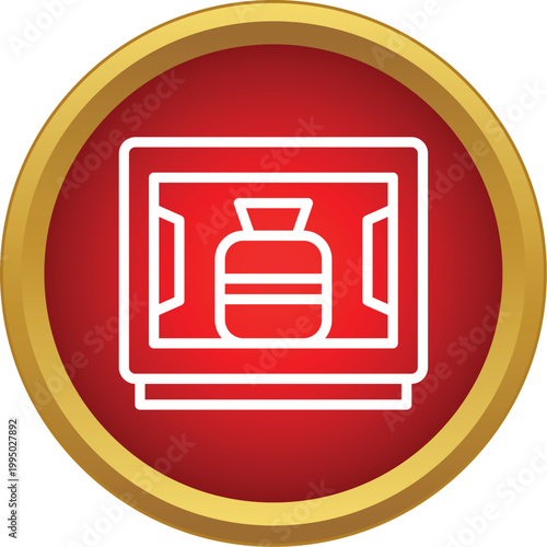 3d printer manufacturing a new object icon, representing additive technology and prototyping