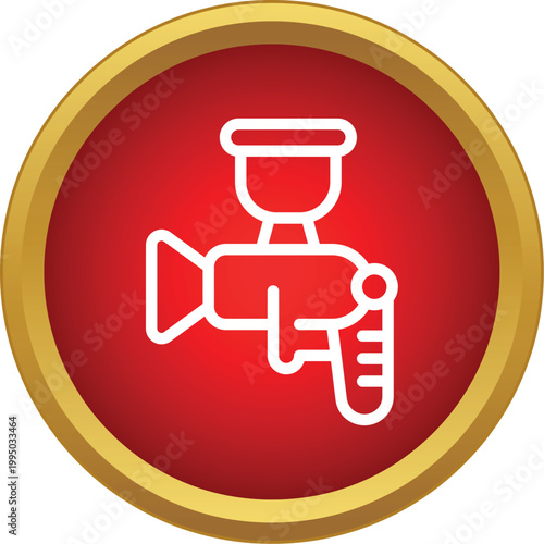Spray paint gun icon representing automotive painting services
