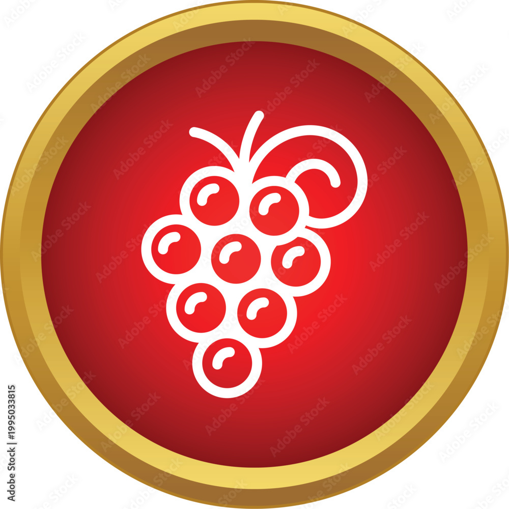 Obraz premium Grape cluster outline presenting winemaking, agriculture, and fruit concepts
