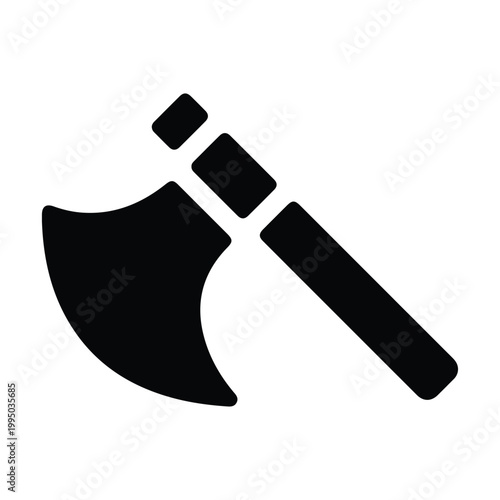 Axe icon, weapon, work tool, cut