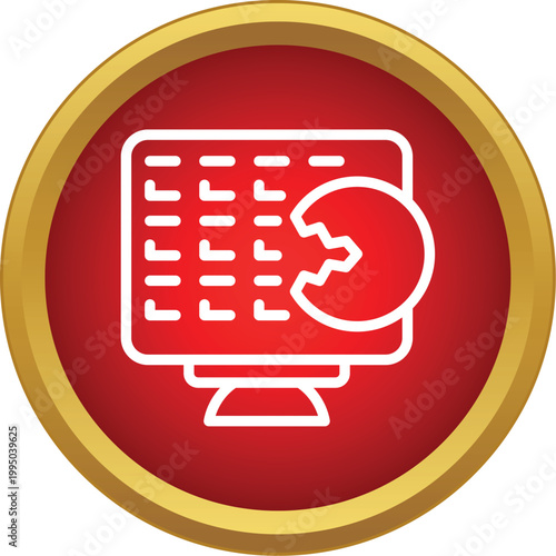 Computer showing a virus biting into data, depicting cyber security threats