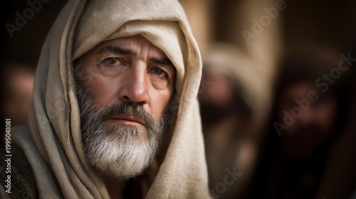 Jeremiah stands at the temple gate warning the people, calling them to true repentance as sacred space confronts empty ritual.
