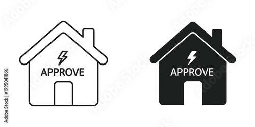 Visual representation of approval for energy or power-related decisions in residential contexts