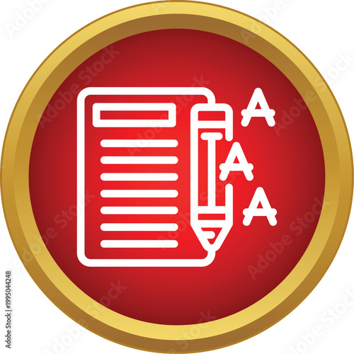 Document displaying lines of text, a pencil, and capital a letters, representing editing or grammar