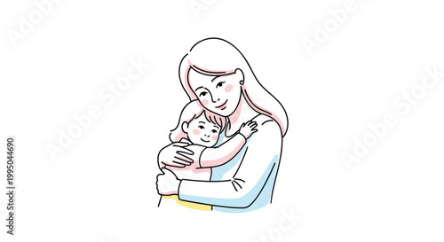 Cute, colorful illustration of woman holding cat, pet love, animal affection, vector graphic