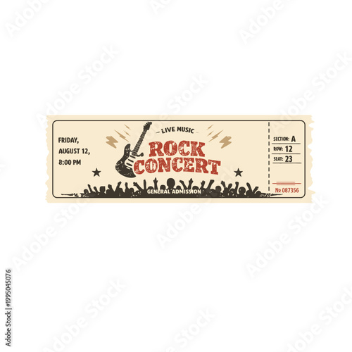 Vintage Rock Concert Ticket