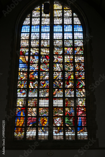 Принти на полотні Gouda, the Netherlands - The Stained glass windows The Deliverance of Samaria in