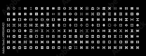 Logo design collection. Vector geometric graphic elements for corporate identity. Geometric shapes in a modern style.