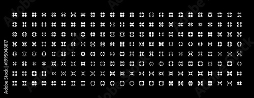 Modern style logo symbol for brand identity. Minimalist abstract logo with flowing geometric shapes representing harmony and balance.