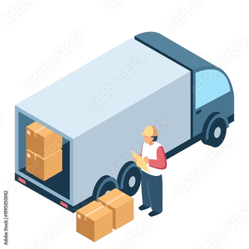 delivery man with boxes