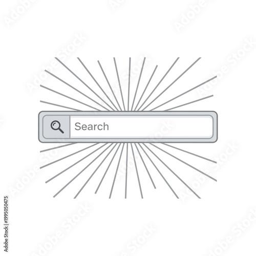 Search Bar With Magnifying Glass Icon.