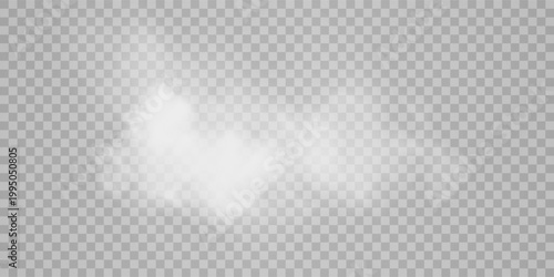 Fog or smoke isolated transparent special effect. White vector cloudiness, mist or smog background. Vector illustration