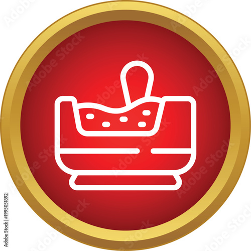 Cat litter box icon showing a plastic tray with scoop for feline care