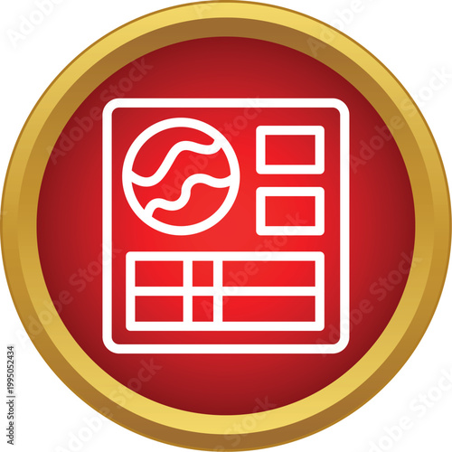 Control panel graphic user interface icon symbolizing digital application settings