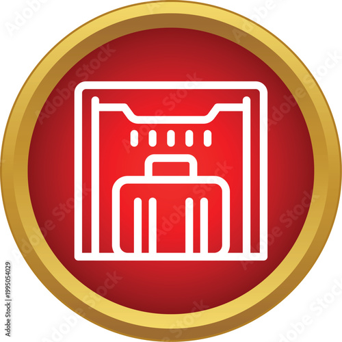 Scanner checking baggage, providing travel security checkpoint experience