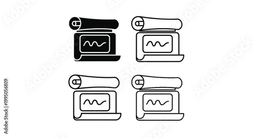 Scrolls depict four different historical document styles presented in a grid format for easy comparison of ancient communication methods.