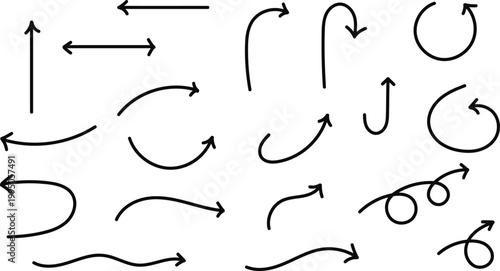 Arrows representing simple navigational cues are rendered as smooth lines for intuitive user interfaces.