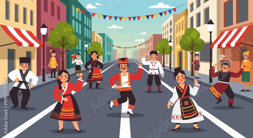 Vibrant Global Heritage and Community Inclusivity Celebration for Multicultural Marketing and Diversity Campaigns