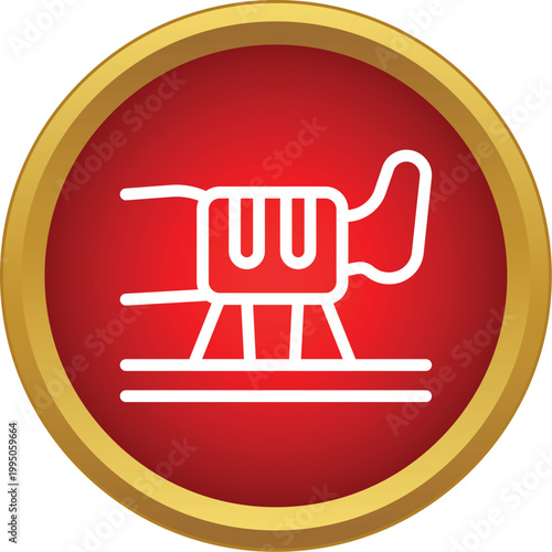 Leg trauma represented by outline icon with splint or cast