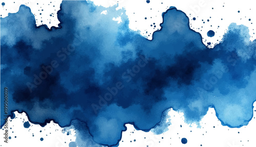 Abstract and expressive watercolor washes that evokes the serene depths of the ocean. The seamless transition between the shades creates an immersive experience, inspiring creativity.