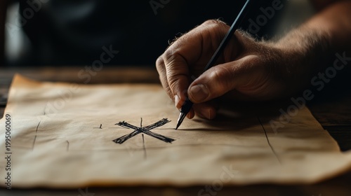 Artistic sketching action by an artist studio setting close-up content warm lighting creative process concept