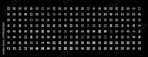 Vector geometric graphic elements for corporate identity. Abstract letter elements combination. Pixel perfect vector design.