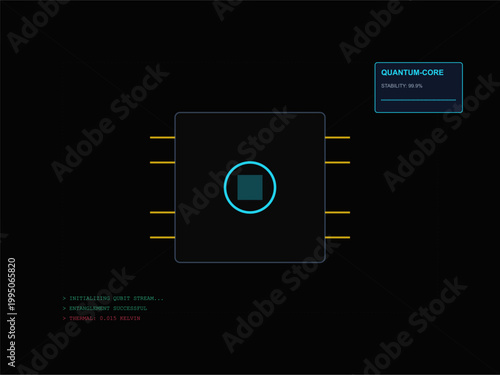 Quantum Computer Processor Unit Architecture with Qubit Entanglement Data Stream