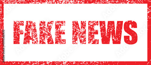 Fake News Stamp Grunge Distressed Rubber Seal Vector Illustration