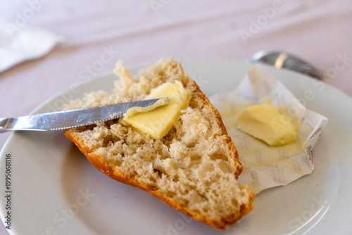 French bread in breakfast morning