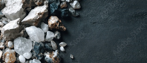 Natures gems on dark stone