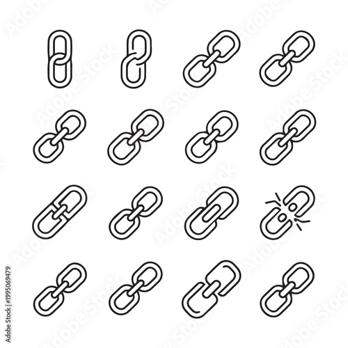 Interlocking Chain Links Symbolizing Connection and Strength During Digital Communication