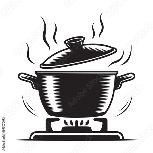 Black and white of a steaming coffee cup drink