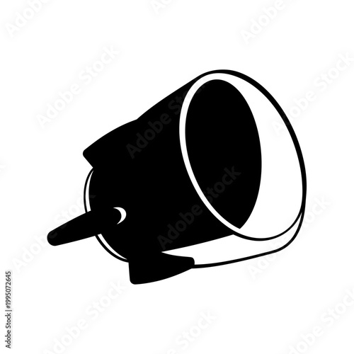 Rocket Engine Bell Nozzle High-Efficiency Sea-Level Design Silhouette Vector for Spacecraft Propulsion and Aerospace