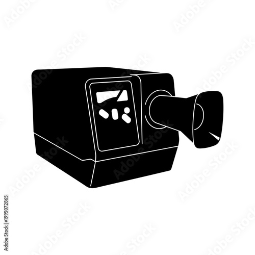 Cleanroom Particle Counter Device for Aerospace and Fab Quality Control Vector Silhouette