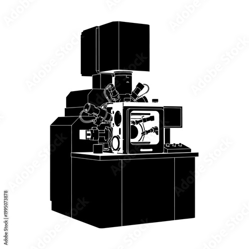 Black Silhouette of Critical Dimension CD-SEM Tool for Semiconductor Metrology Analysis