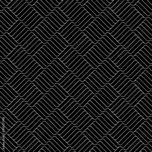 Vector seamless texture. Modern geometric background. Fine thread mesh.