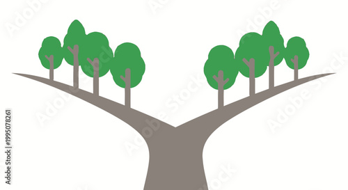 Forking Path with Trees: Decision, Choice, Direction, Nature, Abstract Concept