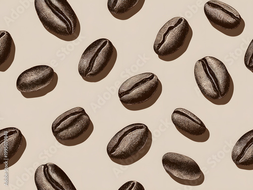 Coffee beans background