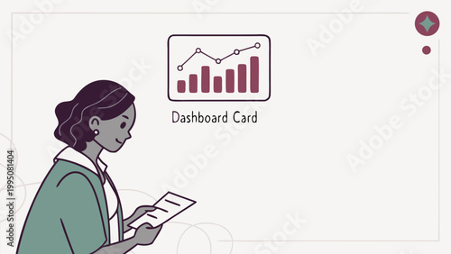 Modern illustration of business dashboard with charts and analytics. Suitable for finance monitoring, reports, data tracking and digital business solutions.