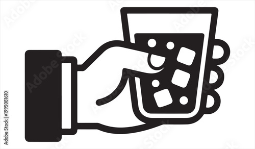 Classic alcohol drink illustration for bar and nightlife themes