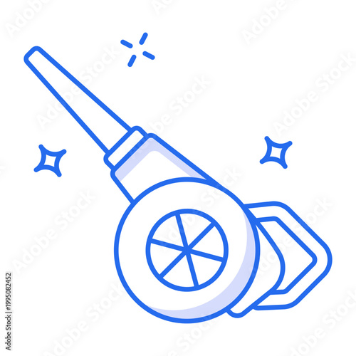 An outline icon depicting an air blower