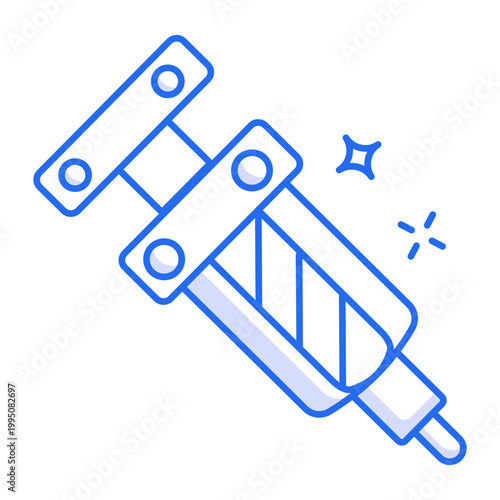A linear icon showing a fuel strainer
