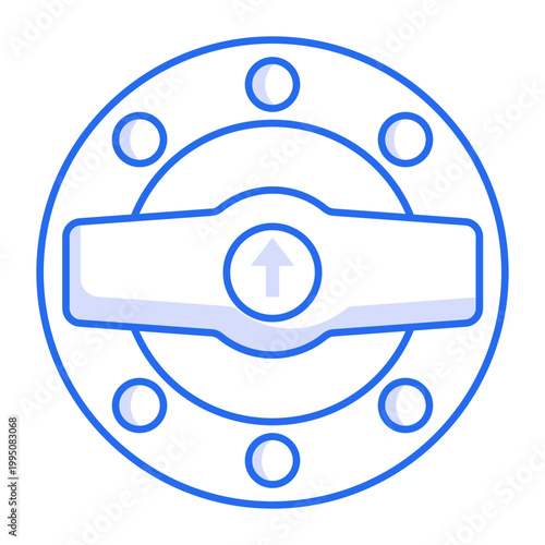 A line style icon showing fuel cap