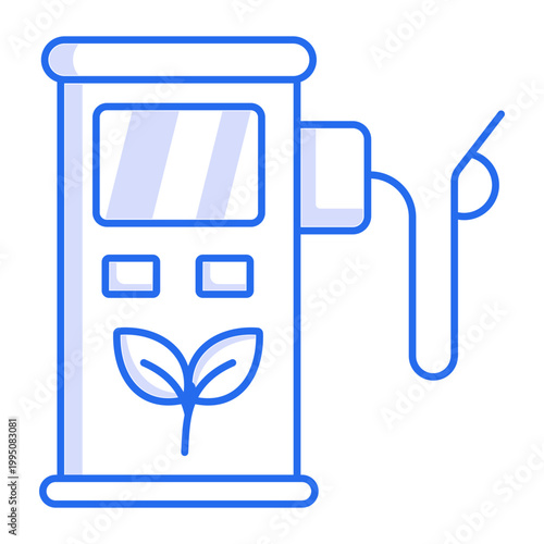 A linear icon depicting biofuel energy