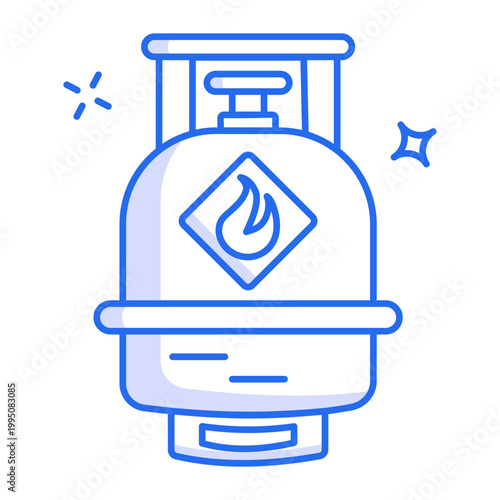 A line style icon showing cng cylinder