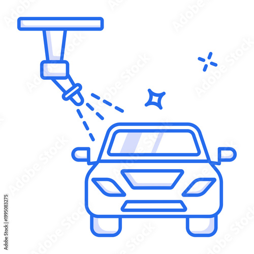 A line style icon showing a car paint